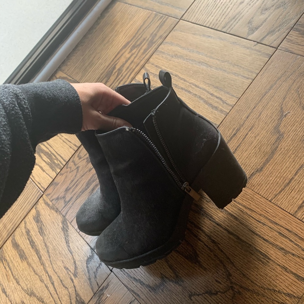 Black Zip Booties - image 2